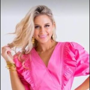 Karlie Poplin Wrap Ruffle Dress